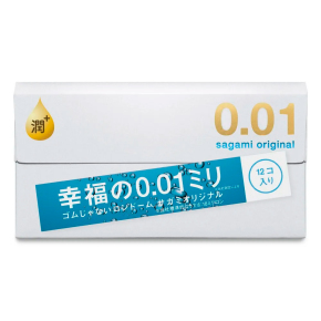 Увлажненные презервативы Sagami Original 0.01 Extra Lub, 12 шт.