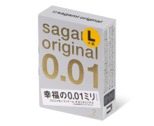 Полиуретановые презервативы Sagami Original 0.01 L-size, 2 шт.