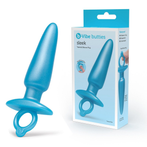 Анальная пробка с кольцом Sleek Tapered Silicone Plug