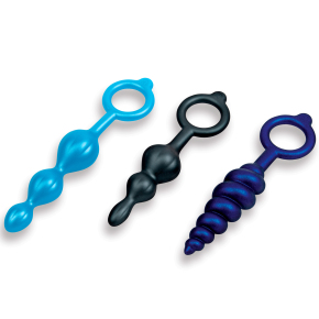 Набор из 3 силиконовых анальных стимуляторов b-Vibe Beaded Butties Bundle