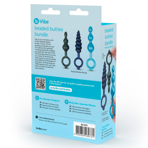 Набор из 3 силиконовых анальных стимуляторов b-Vibe Beaded Butties Bundle