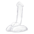 Стеклянный фаллоимитатор на подставке 7.5’’ Rideable Standing Glass Cock With Stability Base