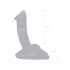 Стеклянный фаллоимитатор на подставке 7.5’’ Rideable Standing Glass Cock With Stability Base