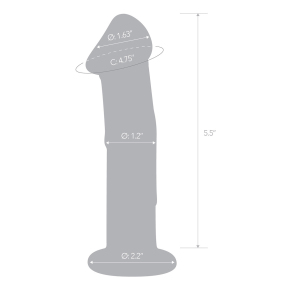 Стеклянный фаллоимитатор 6’’ Glass Dildo With Veins & Flat Base