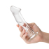 Стеклянный фаллоимитатор 6’’ Glass Dildo With Veins & Flat Base