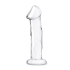 Стеклянный фаллоимитатор 6’’ Glass Dildo With Veins & Flat Base