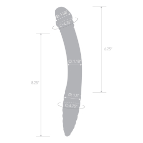 Двусторонний стеклянный стимулятор 11’’ Double-sided Glass Dildo For G-Spot P-Spot Stimulation