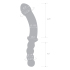 Стеклянный двусторонний фаллоимитатор 12.5’’ Girthy Double Sided Dong With Anal Bead Grip Handle