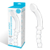 Стеклянный двусторонний фаллоимитатор 12.5’’ Girthy Double Sided Dong With Anal Bead Grip Handle