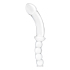 Стеклянный двусторонний фаллоимитатор 12.5’’ Girthy Double Sided Dong With Anal Bead Grip Handle