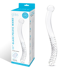 Стеклянный фаллоимитатор 11’’ Glass Pelvic Wand Double Ended