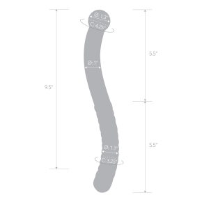 Стеклянный фаллоимитатор 11’’ Glass Pelvic Wand Double Ended