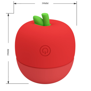 Клиторальный стимулятор в форме яблочка Apple Secret, красный