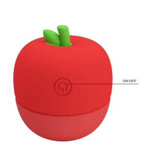 Клиторальный стимулятор в форме яблочка Apple Secret, красный