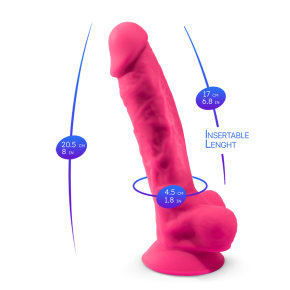 Реалистичный фаллоимитатор SileXD 8" Model 1, розовый