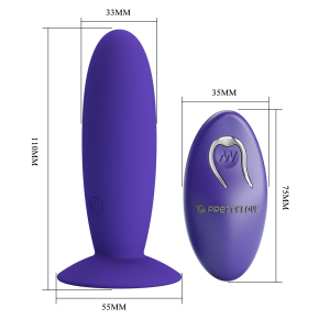 Remote Control Vibrating Plug Youth  &mdash; анальная вибропробка на пульте ДУ, 11&times;3.3 см