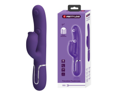 Вибратор-кролик с пульсацией и язычком Gigi, сливовый
