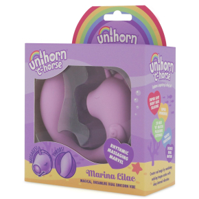 Сиреневый С-образный вибромассажер с функцией пульсации Unihorn C-Horse Marina Lilac