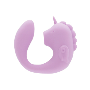 Сиреневый С-образный вибромассажер с функцией пульсации Unihorn C-Horse Marina Lilac