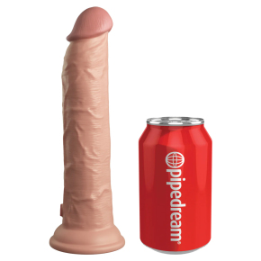 Вибратор на пульте ДУ Pipedream King Cock Elite 9" Vibrating Silicone Dual Density Cock with Remote