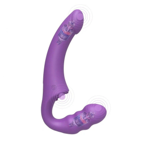 Безремневой страпон Straples Strap-On Dildo, фиолетовый