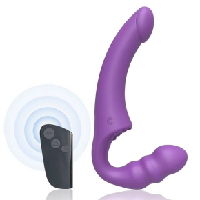 Безремневой страпон Straples Strap-On Dildo, фиолетовый
