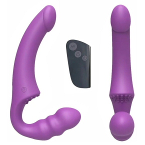 Безремневой страпон Straples Strap-On Dildo, фиолетовый