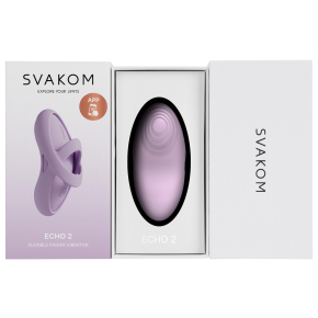 Интерактивный вибратор на палец с функцией нагрева Svakom Echo 2, розовый