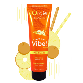 Гель с эффектом вибрации Orgie Lube Tube Vibe Medium Pina Colada, 100 мл