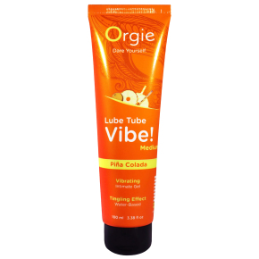 Гель с эффектом вибрации Orgie Lube Tube Vibe Medium Pina Colada, 100 мл