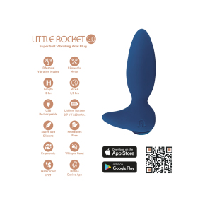 Анальная вибропробка Little Rocket II + APP