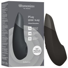 Клиторальный стимулятор с вибрацией Womanizer Enhance, черный