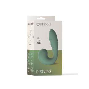 Вибратор с вакуумной стимуляцией Duo Viro