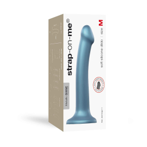 Фаллоимитатор из жидкого силикона Strap-on-me Mono Density Dildo Size M, голубой