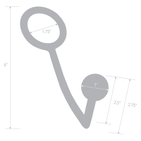Анальный стимулятор с кольцом на пенис Stainless Steel Anal Hook & Cock Ring