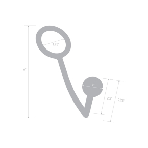 Анальный стимулятор с кольцом на пенис Stainless Steel Anal Hook & Cock Ring