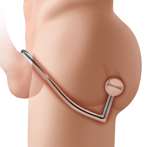 Анальный стимулятор с кольцом на пенис Stainless Steel Anal Hook & Cock Ring