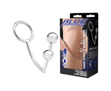 Анальный стимулятор с кольцом на пенис Two Bead Stainless Steel Anal Hook & Cock Ring