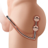 Анальный стимулятор с кольцом на пенис Two Bead Stainless Steel Anal Hook & Cock Ring