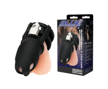 Клетка для пениса Silicone Small 2 in Cock Cage With Ball Divider, черная