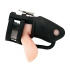 Клетка для пениса Silicone Small 2 in Cock Cage With Ball Divider, черная