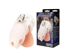 Клетка для пениса Silicone Small 2 in Cock Cage With Ball Divider, белая