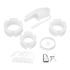 Клетка для пениса Silicone Small 2 in Cock Cage With Ball Divider, белая
