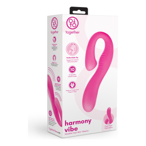 Hозовый вибромассажер с клиторальным отростком Harmony Vibe