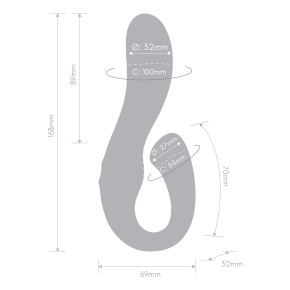 Hозовый вибромассажер с клиторальным отростком Harmony Vibe