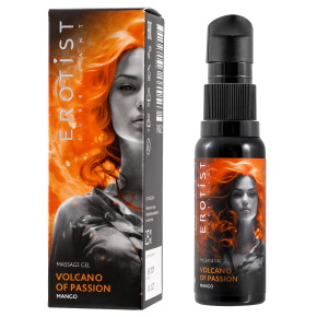Гель с эффектом вибрации со вкусом манго Erotist Volcano of Passion Mango, 25 мл
