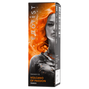 Гель с эффектом вибрации со вкусом манго Erotist Volcano of Passion Mango, 25 мл