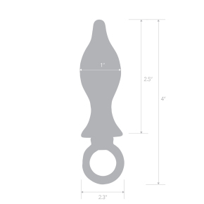 Металлический плаг с кольцом BlueLine Stainless Steel Metal Tapered Butt Plug With Loop Hardware