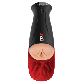 Мастурбатор-вагина в колбе с вибрацией Pipedream PDX Elite Fuck-O-Matic Pro XL, телесный