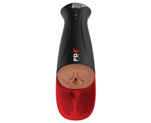 Мастурбатор-вагина в колбе с вибрацией Pipedream PDX Elite Fuck-O-Matic Pro XL, коричневый